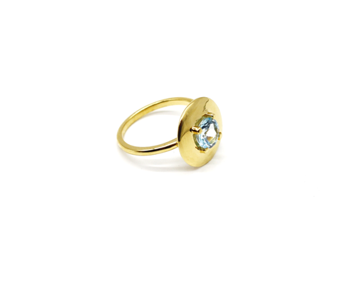 Azul Claro SILVER GOLD-PLATED Ring - Luxury Accessory